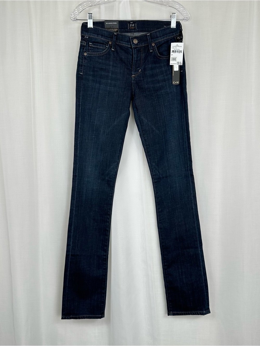 NWT Citizens of Humanity Ava Low Rise Straight Leg Jeans Celestial 25 Unhemmed